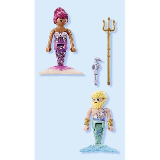 Juego de figuras Playmobil Sirena y Tritón 12 cm