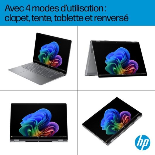 Ordinateur portable HP OmniBook X Flip 16 16" AMD Ryzen AI 7 350 24GB 512GB SSD AMD Radeon 860M Windows 11 Home