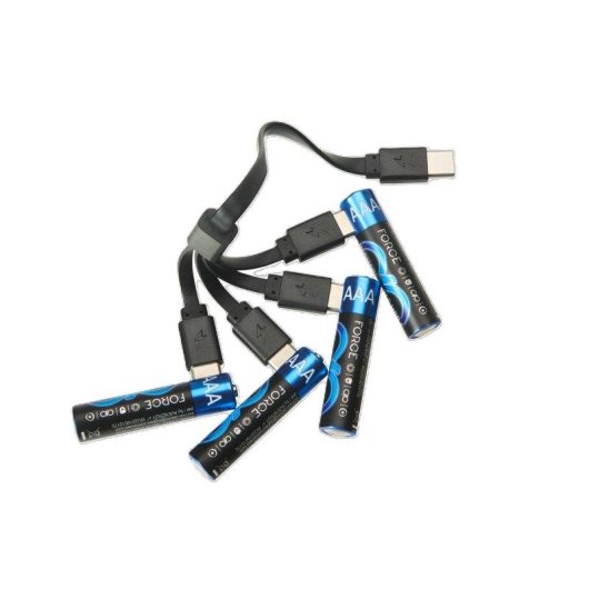 Pilha AAA Litio Recarregavel USB-C Force Power Pack