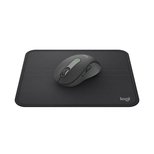 Ratón Logitech Signature M650 inalámbrico 4000 DPI negro con alfombrilla