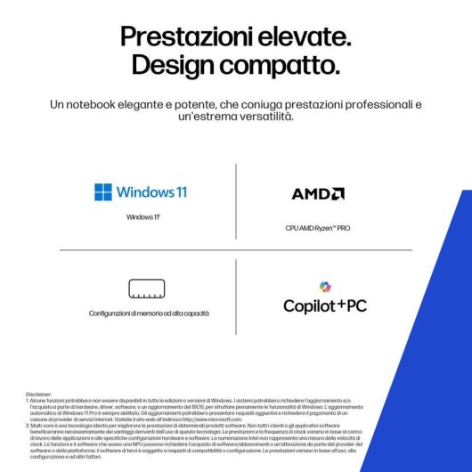 Portatile HP ZBook 8 G1ak 14" AMD Ryzen AI 7 PRO 350 32GB 1TB SSD Windows 11 Pro