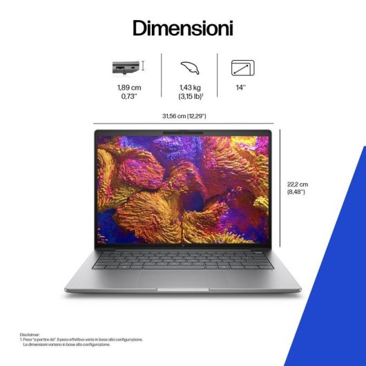 Portatile HP ZBook 8 G1ak 14" AMD Ryzen AI 7 PRO 350 32GB 1TB SSD Windows 11 Pro