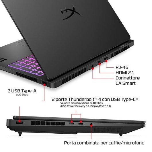 Portatile HP OMEN MAX 16 16" Intel Core Ultra 9 32GB 1TB SSD RTX 5080 Windows 11 Home