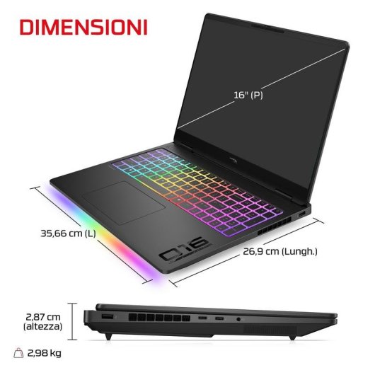 Portatile HP OMEN MAX 16 16" Intel Core Ultra 9 32GB 1TB SSD RTX 5080 Windows 11 Home