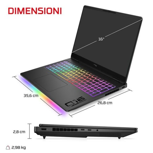 Portatile HP HyperX OMEN MAX 16 16" AMD Ryzen AI 9 475 32GB 1TB SSD RTX 5070 Ti Windows 11