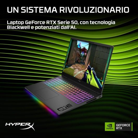 Portatile HP HyperX OMEN MAX 16 16" AMD Ryzen AI 9 475 32GB 1TB SSD RTX 5070 Ti Windows 11