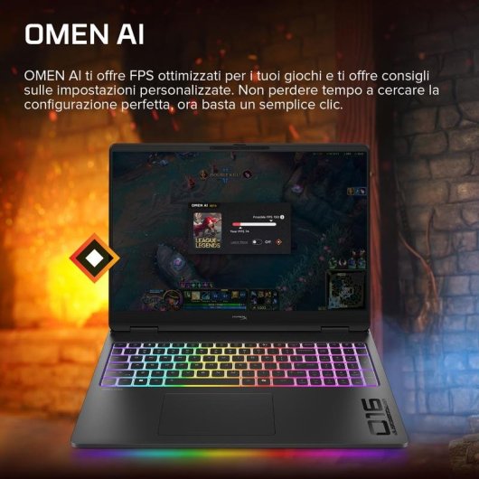 Portatile HP HyperX OMEN MAX 16 16" AMD Ryzen AI 9 475 32GB 1TB SSD RTX 5070 Ti Windows 11