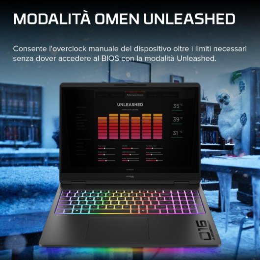 Portatile HP HyperX OMEN MAX 16 16" Intel Core Ultra 9 32GB 1TB SSD RTX 5070 Ti Windows 11 Home