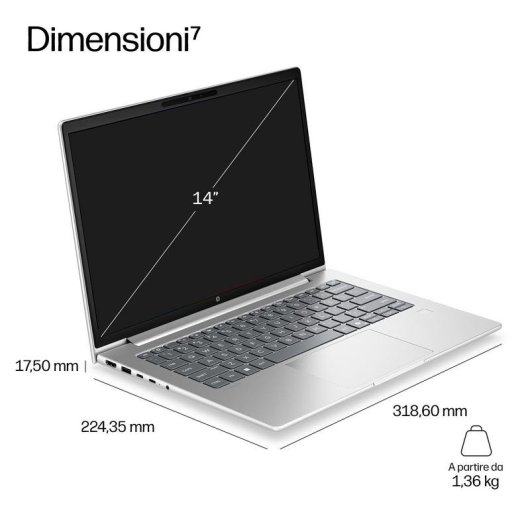 Portatile HP ProBook 4 G2i 14" Intel Core 5 16GB 512GB SSD Windows 11 Pro