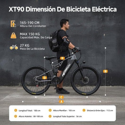 Vélo électrique Aairsk Xt90 250 W 48 V 20 Ah 21 vitesses autonomie 100 km