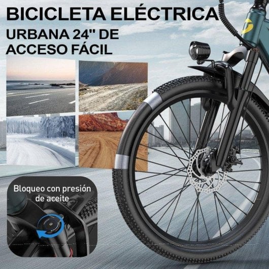 Velo electrique Aairsk GT900 250 W 24 pouces 21 vitesses