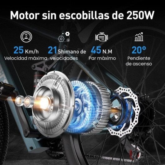 Velo electrique Aairsk GT900 250W 36V 21 vitesses