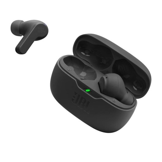 Auriculares JBL Wave Beam sans fil Bluetooth IP54 pour appels et musique noirs