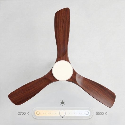 Ventoinha de Teto com Luz SWEISS Flow26 40W 106cm 6 Velocidades Comando Função Inverno