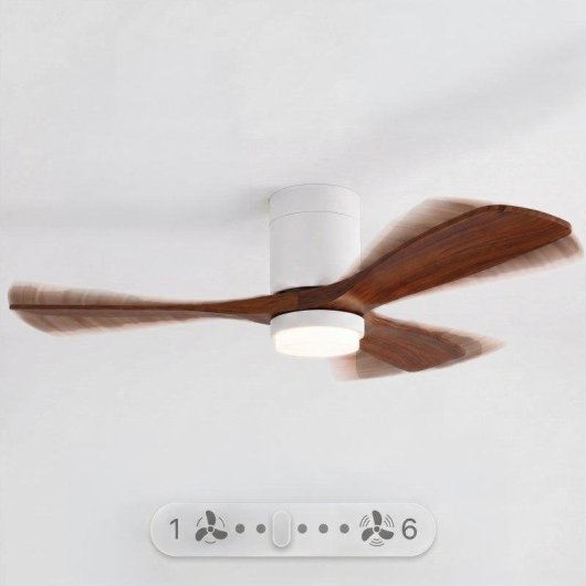 Ventoinha de Teto com Luz SWEISS Flow26 40W 106cm 6 Velocidades Comando Função Inverno