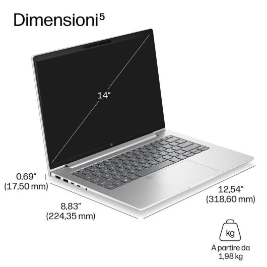 Portatile HP ProBook 4 G2i 14" Intel Core Ultra 7 24GB 512GB SSD Intel Windows 11 Pro