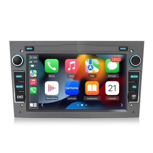 Autoradio Grijs JUNSUN Opel Astra H CarPlay Android Auto 64GB