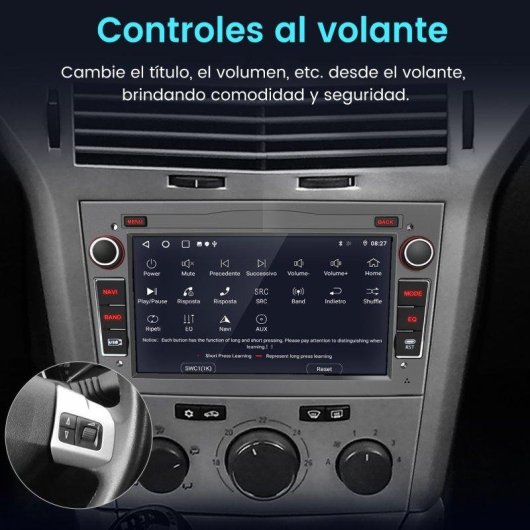 Autoradio Grijs JUNSUN Opel Astra H CarPlay Android Auto 64GB