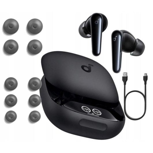 Écouteurs Soundcore Liberty 4 Pro sans fil Bluetooth, réduction active du bruit, noirs