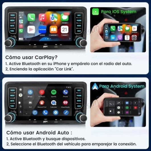 Autoradio JUNSUN Audi A3 S3 RS3 8P 7" Android 15 CarPlay GPS 64GB