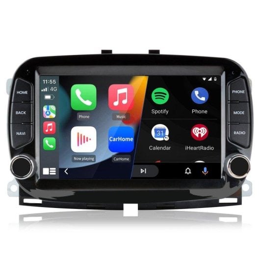 Autoradio 2 Din JUNSUN Fiat 500 CarPlay Android Auto GPS 64GB