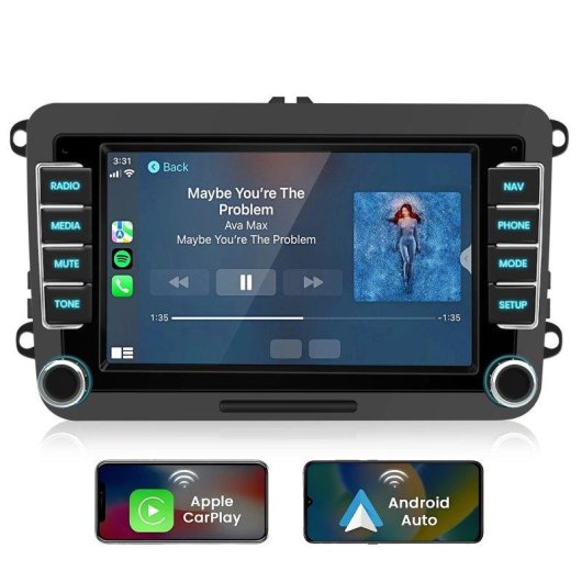 Autoradio 2 DIN JUNSUN Golf 5/6 CarPlay Android Auto GPS 64 Go