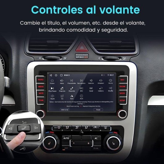 Autoradio 2 DIN JUNSUN Golf 5/6 CarPlay Android Auto GPS 64 Go