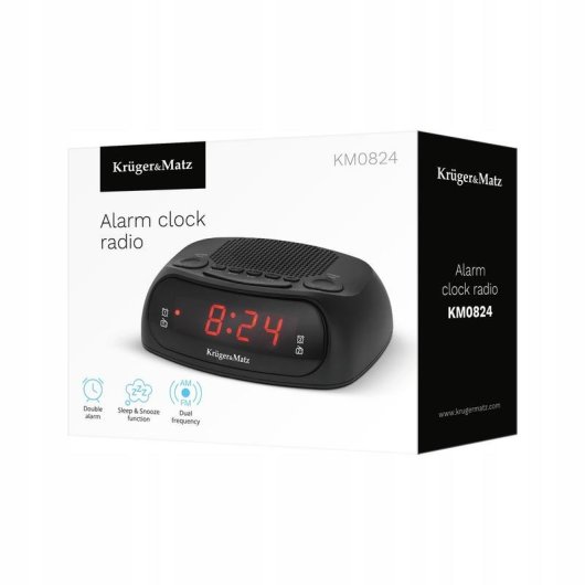 Radioreloj Kruger&Matz KM0824 AM/FM Doble Alarma