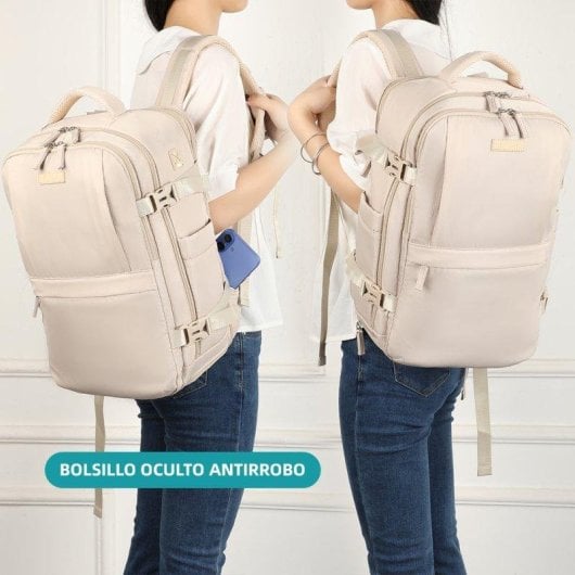 Mochila de cabina RAYKONG 40x30x20cm 24L Impermeable Portátil 16" Khaki