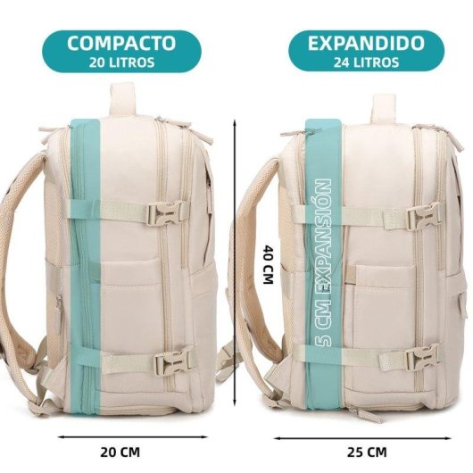 Mochila Raykong Cabina 40x20x25cm 20L Impermeable Compatible con Portátil 15" Khaki