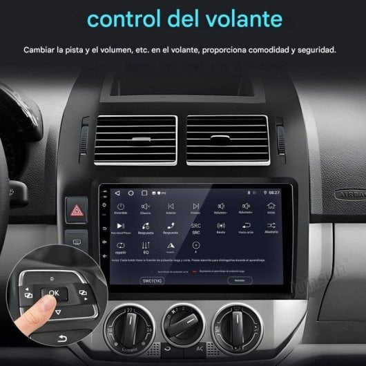 Autoradio Android15 VW Polo 9N 4/64 GB SWC CarPlay WiFi