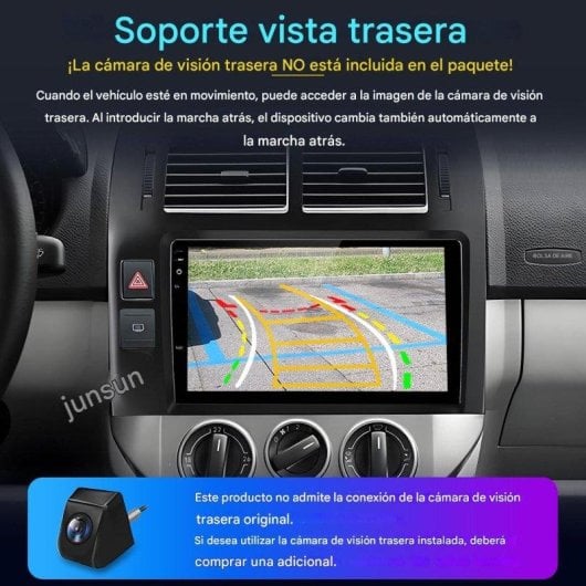 Autoradio Android15 VW Polo 9N 4/64 GB SWC CarPlay WiFi