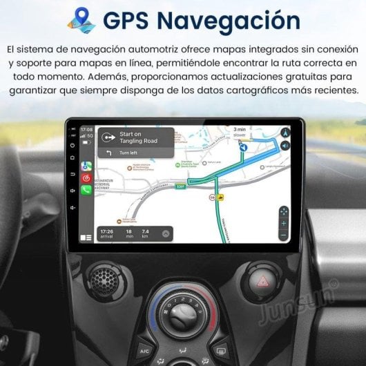 Autoradio Android15 Carplay Citroen C1 Peugeot 108 Aygo II 4 Go + 64 Go
