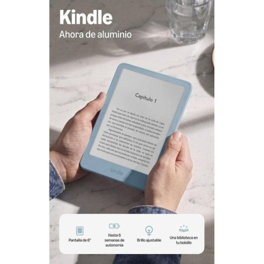 Libro electrónico Amazon Kindle (última generación) WiFi 6" 32GB Azul alpino