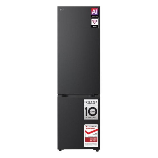 Frigorifero Combi LG GBBS726AEV Total No Frost 203cm 375L A Nero WiFi