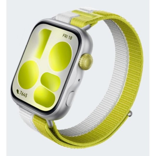 Huawei WATCH Fit 5 GPS NFC 42,9 mm Boîtier Argent Bracelet Vert et Gris Taille Unique