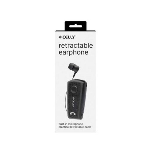 Celly BHCLIP kabellose USB-C Kopfhörer mit Geräuschunterdrückung und Clip schwarz