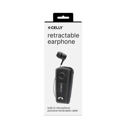 Celly BHCLIP kabellose USB-C Kopfhörer mit Geräuschunterdrückung und Clip schwarz