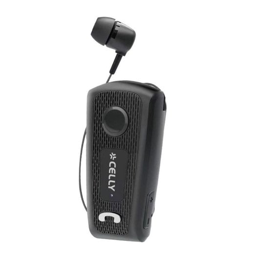 Celly BHCLIP kabellose USB-C Kopfhörer mit Geräuschunterdrückung und Clip schwarz
