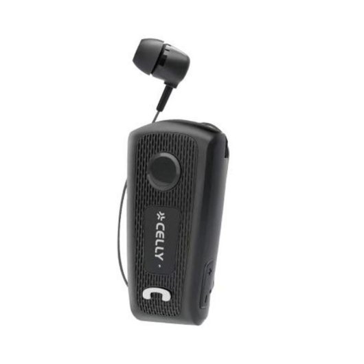 Celly BHCLIP kabellose USB-C Kopfhörer mit Geräuschunterdrückung und Clip schwarz