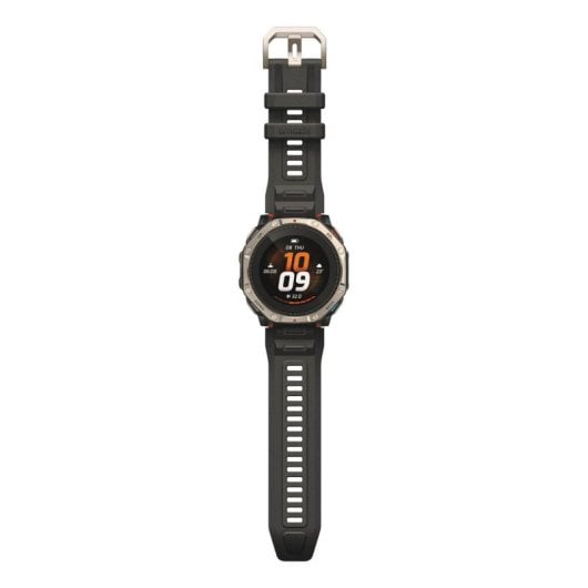 Amazfit T-Rex Dual Solar GPS NFC 51mm Boîtier Noir et Argent Taille Unique