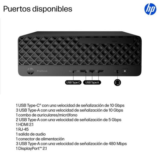 PC Sobremesa HP ProDesk 4 SFF G1i Intel Core Ultra 5 225 16GB 512GB SSD Windows 11