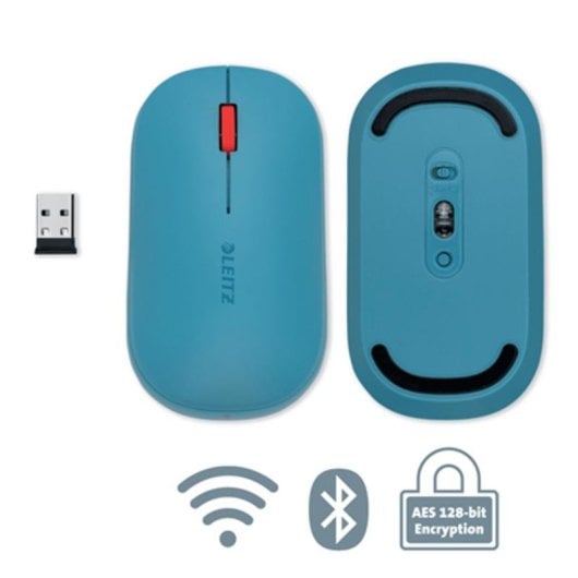 Ratón Leitz Cosy inalámbrico 2,4 GHz + Bluetooth 5.0 4000 DPI azul