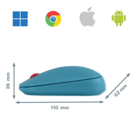 Ratón Leitz Cosy inalámbrico 2,4 GHz + Bluetooth 5.0 4000 DPI azul