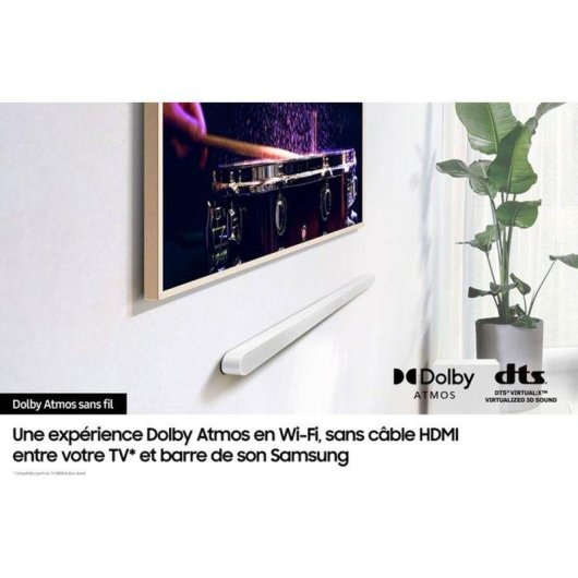 Barra de Sonido Samsung HW-S711D 3.1 Bluetooth WiFi Dolby Atmos Blanca
