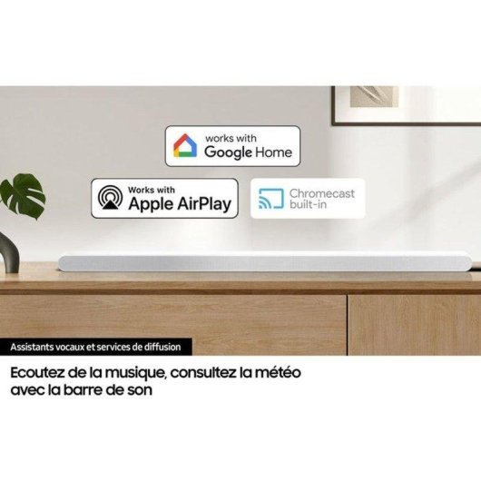 Barra de Sonido Samsung HW-S711D 3.1 Bluetooth WiFi Dolby Atmos Blanca