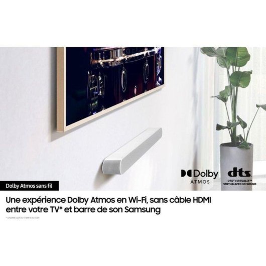 Barra de Som Samsung HW-S67D 5.0 31W WiFi Bluetooth Alexa Dolby Atmos Branca
