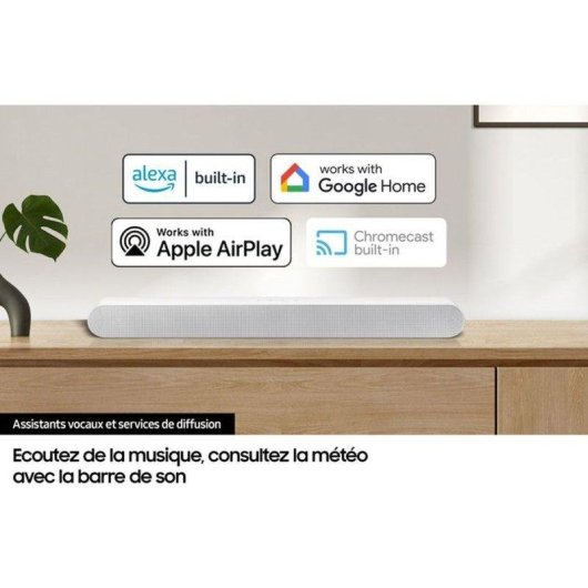Barra de Som Samsung HW-S67D 5.0 31W WiFi Bluetooth Alexa Dolby Atmos Branca