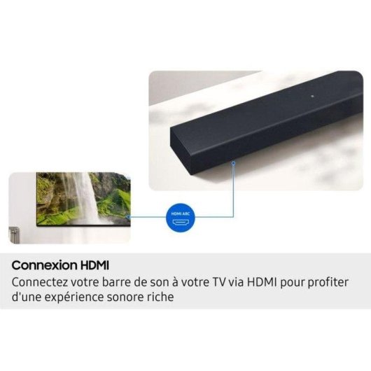 Barra de Sonido Samsung HW-B410F 2.0 Bluetooth HDMI ARC Dolby 2.0 Negra