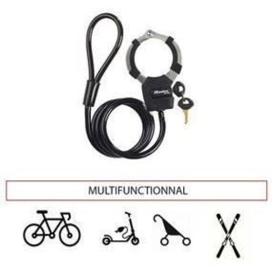 Antivol vélo Master Lock Street Cuff câble 1 m 8 mm à clé